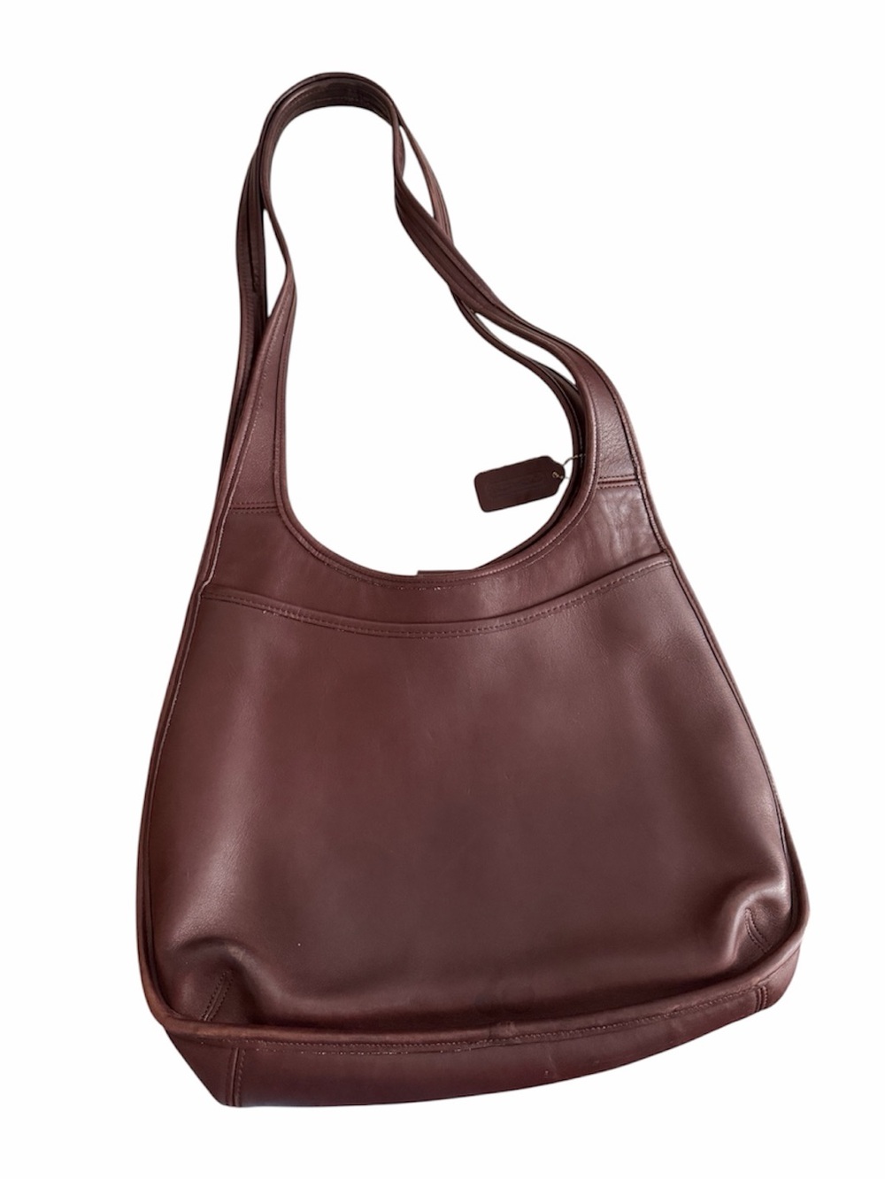 Coach Vintage 90s Ergo Tote 9035 Dark Brown Glovetanned Leather Shoulder Bag